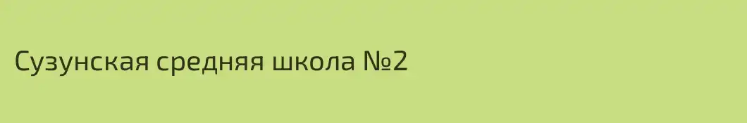 Сузунская средняя школа №2